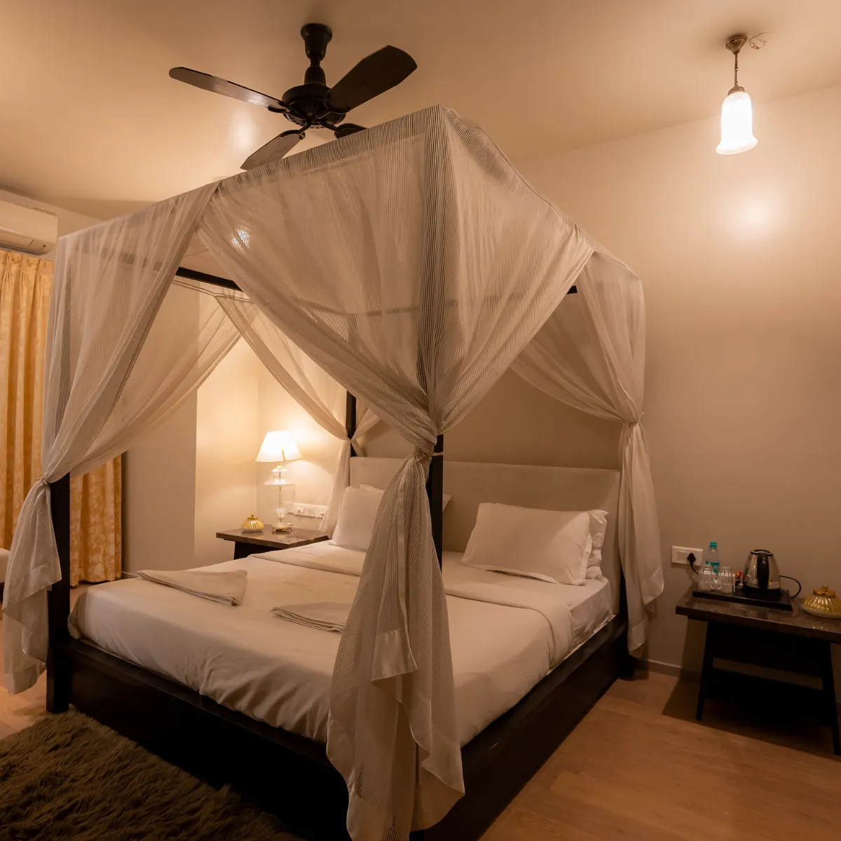 King Size Bed at Ground Floor Bedroom 5 - Muskan Villa, Goa