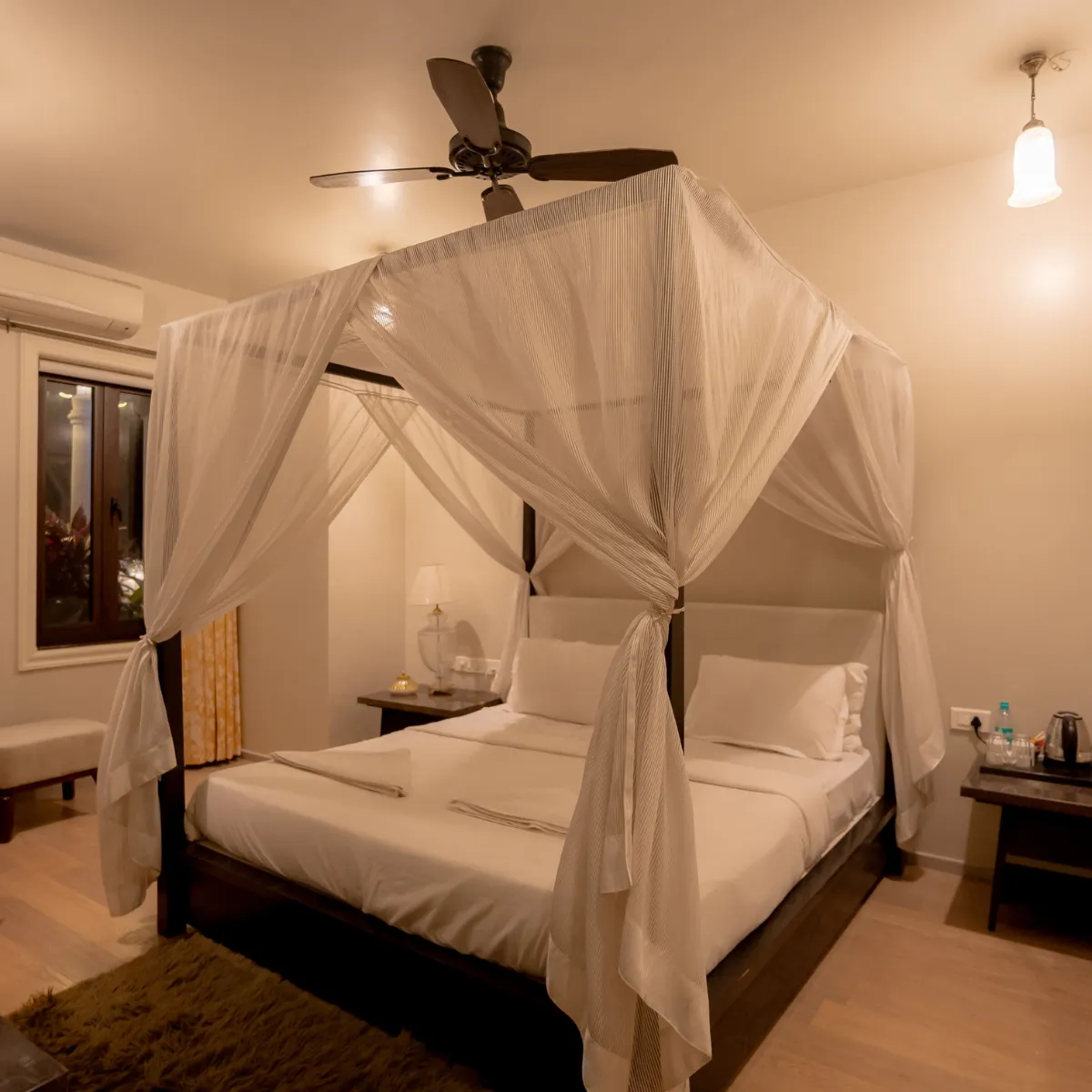 King Size Bed at Ground Floor Bedroom 8 - Muskan Villa, Goa